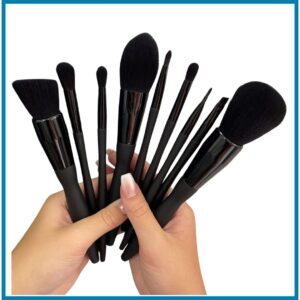 9 Pc Luxury Foundation Cosmetic Make-up Brush set - Black